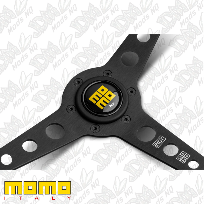 MOMO Indy Heritage Black Wood 350mm Steering Wheel