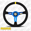 MOMO MOD.08 Black Blue Suede 350mm Steering Wheel