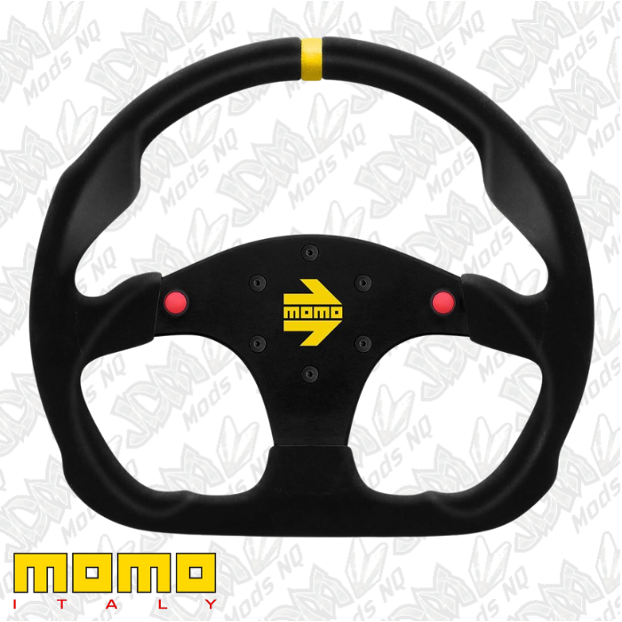 MOMO MOD.30 Black Suede 320mm Steering Wheel W/ Buttons