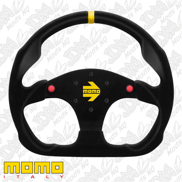MOMO MOD.30 Black Suede 320mm Steering Wheel W/ Buttons