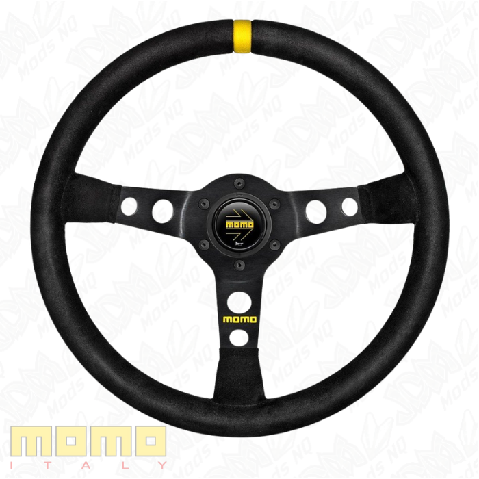 MOMO MOD 07 Black Suede 350mm Steering Wheel