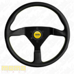 MOMO Montecarlo Black Leather With Yellow Stitching 350mm Steering Wheel