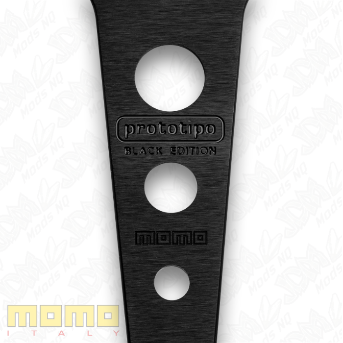 MOMO Prototipo Black Edition Black Leather 350mm Steering Wheel