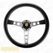 MOMO Prototipo Silver Spokes Black Leather 350mm Steering Wheel
