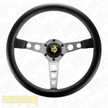 MOMO Prototipo Silver Spokes Black Leather 370mm Steering Wheel
