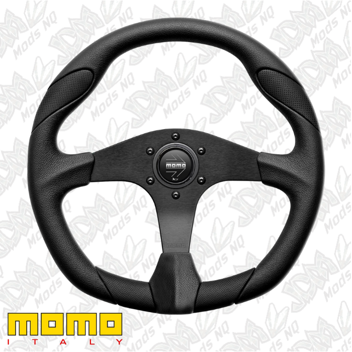 MOMO Quark Black/Black 350mm Steering Wheel