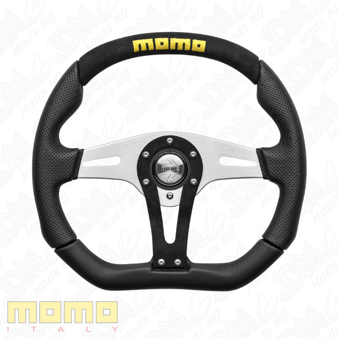 MOMO Trek Black Leather Alcantara 350mm Steering Wheel