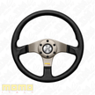 MOMO Tuner Anthracite Black Leather 320mm Steering Wheel