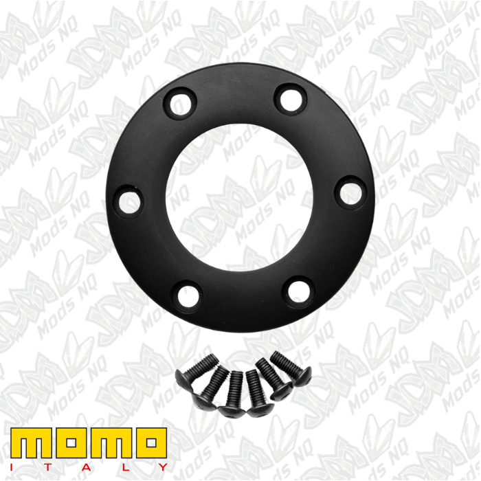 MOMO Tuner Centre Ring Black (Round Top)