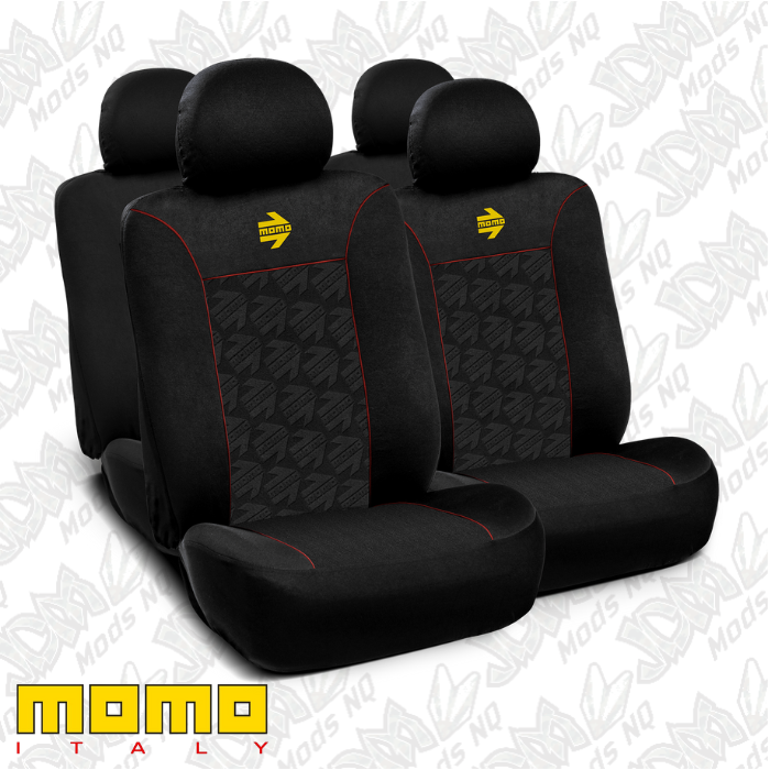 MOMO Young Seat Cover Set - Black/Red
