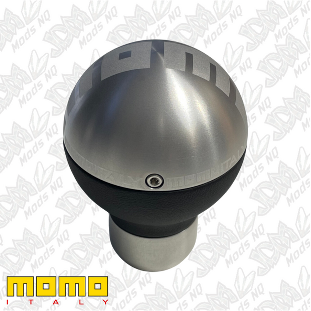 Momo Gear Knob Sphere Duke Aluminium Black Leather