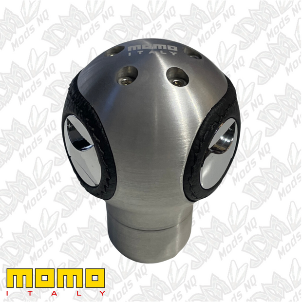 Momo Gear Knob Streetball Satin Black Leather