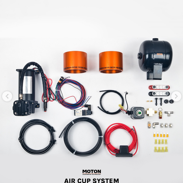 MOTON Air Cup System- Pneumatic Front Lift Kit (with Air Tank)
