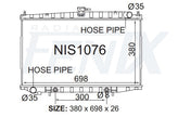 Nissan U13 Bluebird Radiator — NIS1076-PA26A — manufacturer main image