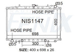 Nissan Z32 300zx Non Turbo Radiator — NIS1147-PA26A — manufacturer main image