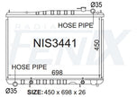 Nissan D22 Navara 2.7 4cyl Diesel Radiator — NIS3441-PA26A — manufacturer main image