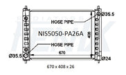 Nissan L33 Altima Radiator — NIS5050-PA26A — manufacturer main image