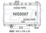 Nissan J31 Maxima Radiator (DEC/2003 - MAR/2009) — NIS5097-PA26A — manufacturer main image