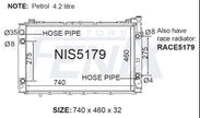 Ford Maverick Petrol Radiator (FEB/1988 - SEP/1993) — NIS5179-PA32A — manufacturer main image