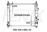 Nissan K13 Micra 1.5 4cyl Radiator (OCT/2010 - DEC/2017) — NIS5600-PA16A — manufacturer main image