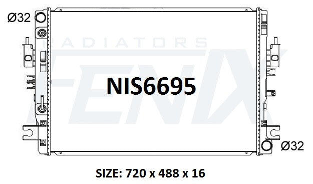 Nissan D23 - NP300 Diesel Radiator (MAY/2015 - Current) — NIS6695-PA16A — manufacturer main image