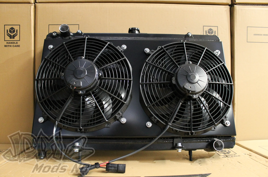 Nissan 180SX / S13 Silvia SR20DET Full Alloy Performance Radiator, Custom Shroud & Spal Fans RACE1212