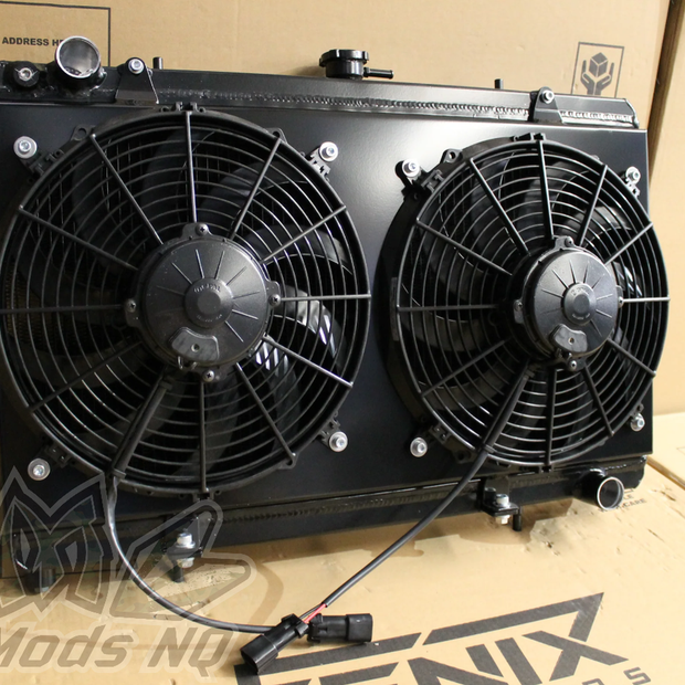 Nissan 180SX / S13 Silvia SR20DET Full Alloy Performance Radiator, Custom Shroud & Spal Fans RACE1212