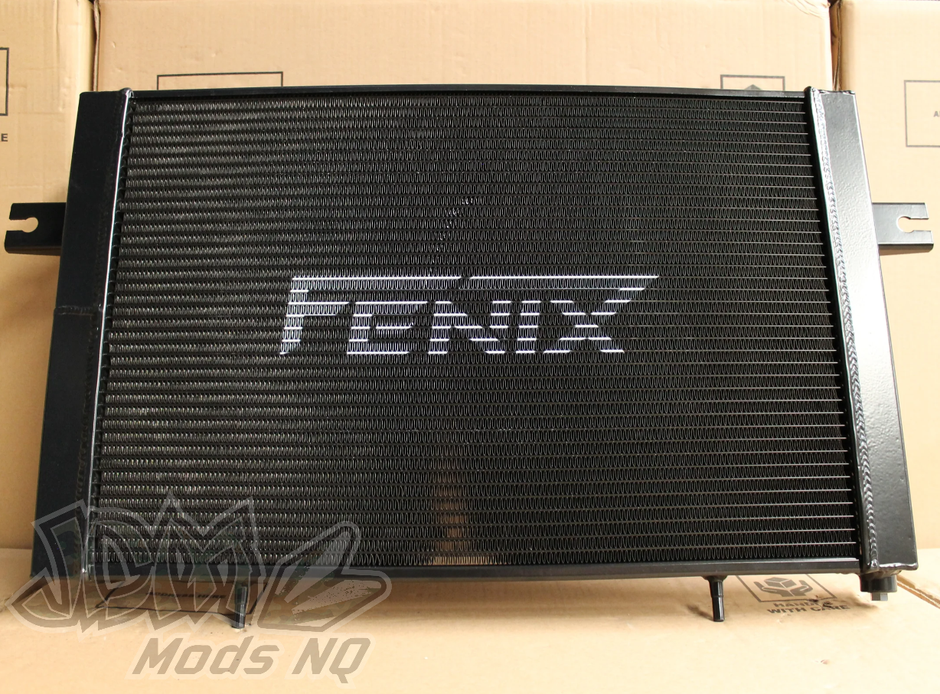 FENIX Nissan Silvia S14 S15 1JZ 2JZ RB LS Full Alloy Conversion Radiator (Tucked) - Black
