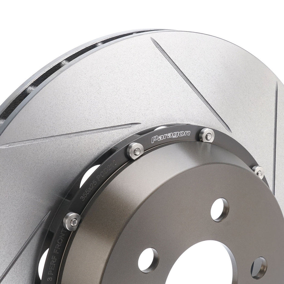 Paragon 2-piece Rotors Front Pair 355mm x 28mm Tesla Model 3 AWD Performance / Model Y