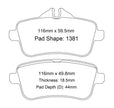 Paragon Brake Pads R7 PBP1381 suit Mercedes CLA45 C117, A45 AMG W176