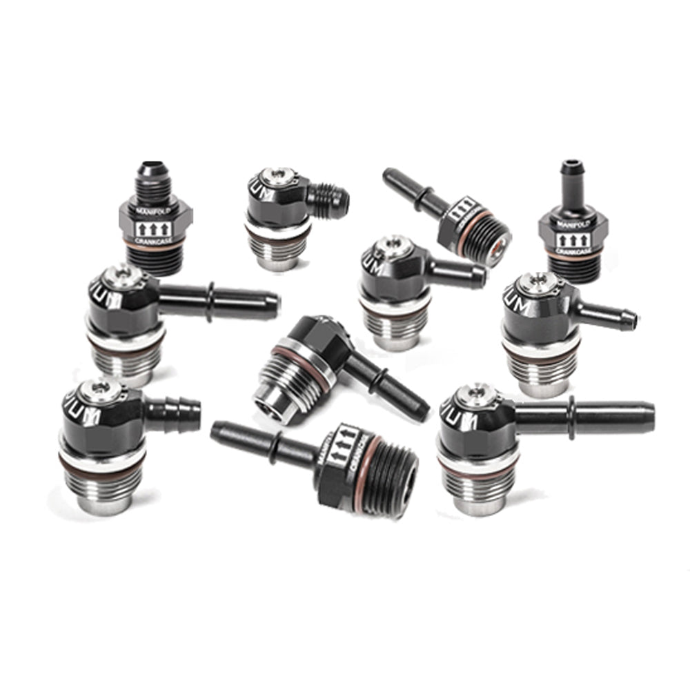 Radium 20-1000-1085-PCV Swivel Banjo PCV Valve, 10AN ORB to 8.5mm Barb