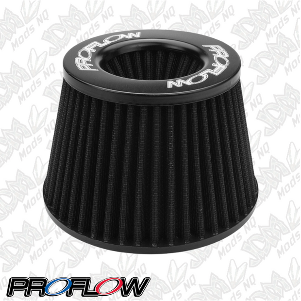 Proflow Air Filter, Pod Style, Black, 100mm High, 63.5mm (2-1/2') Neck PFEAF-10063B