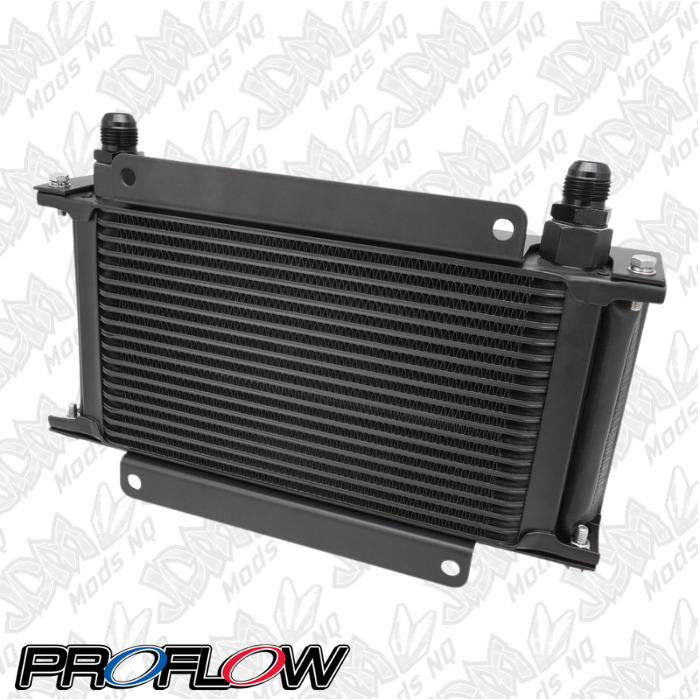 Proflow Oil Cooler Kit, Ultra Pro, 19 Row, Dual Fan 625 CFM, AN10 ORB Female, Aluminium, Black PFEOC19-DF