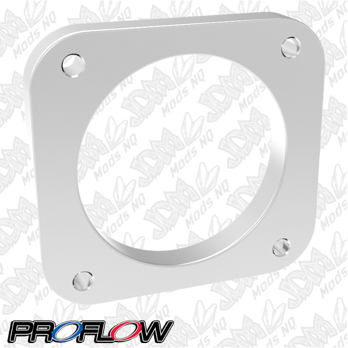 Proflow Throttle Body Adapter, Weld-on Flange, Billet Aluminium, Natural, 70mm Bore Size, 12mm Thick PFETBP70