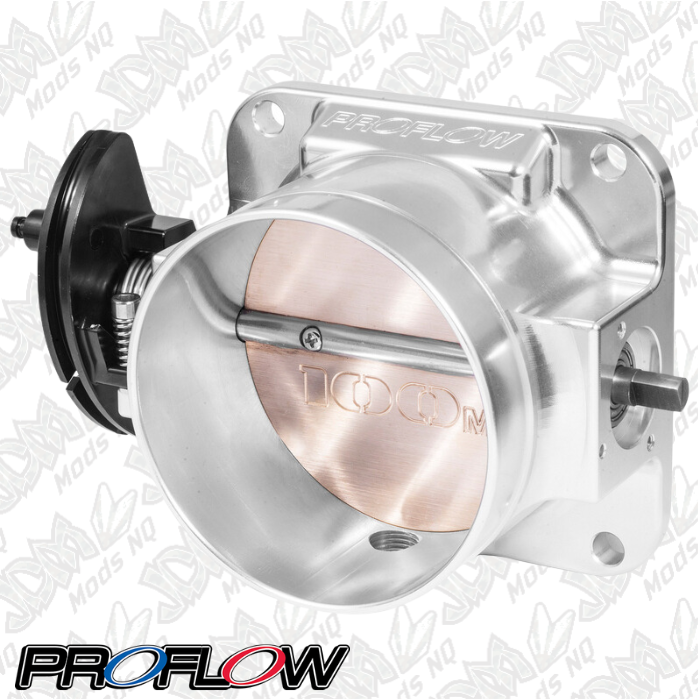 Proflow Throttle Body, Universal 100mm Bore Size, MPI, Billet Aluminium, Natural PFETBU100