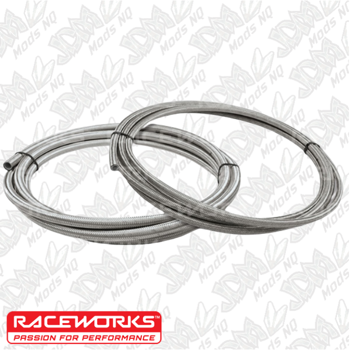 Raceworks 200 Series AN Stainless Steel Braided Teflon PTFE E85 Hose