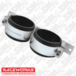 Raceworks Billet Twin External Fuel Pump Bracket 60mm Silver Suit 044 Style Pumps - Universal ALY-003