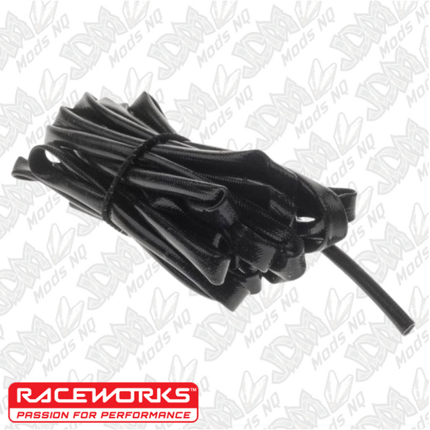 Raceworks Heat Proof Hose Black Silicone Sleeving 3 Metre