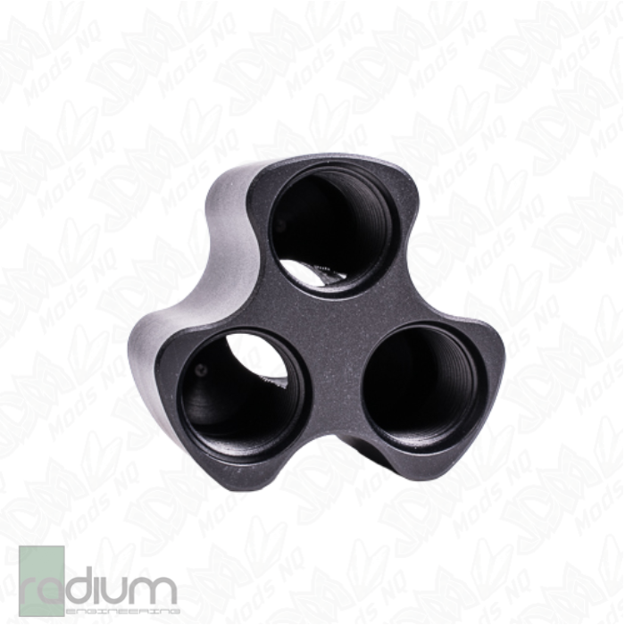 Radium Distribution Block 3 x 8AN ORB to 1 x 10AN ORB w/Fittings