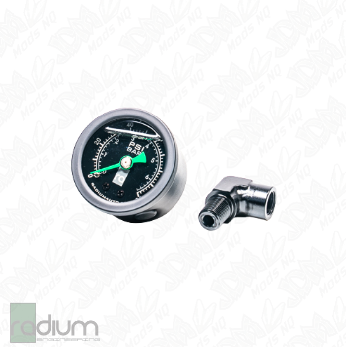 Radium Fuel Pressure Gauge With 90 Deg Adapter