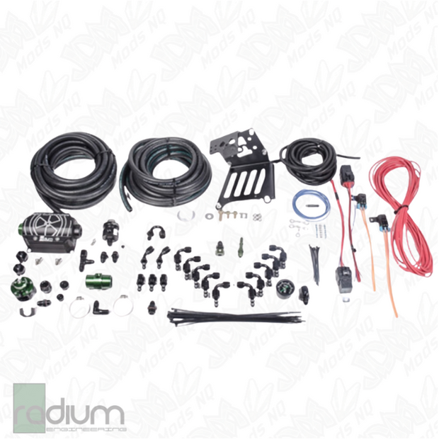 Radium Port Injection FST Install Kit w/Black DMR - Ford Focus EcoBoost LW/LZ 13-18