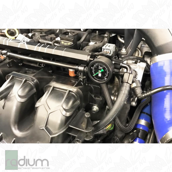 Radium Port Injection FST Install Kit w/Black DMR - Ford Focus EcoBoost LW/LZ 13-18