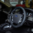 Retro Ford/FPV FG Falcon Steering Wheel Black Leather Black Stitching Flat Bottom FG-FB-BLK-ST