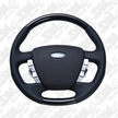 Retro Ford FPV FG Falcon Steering Wheel Black Leather Black Stitching Carbon Fibre OEM Style FG-OEM-BLK-ST-CF