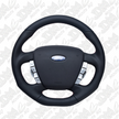 Retro Ford/FPV FG Falcon Steering Wheel Black Leather Red Stitching Flat Bottom FG-FB-RED-ST