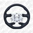 Retro Ford/FPV FG Falcon Steering Wheel Black Leather White Stitching Flat Bottom FG-FB-WHT-ST