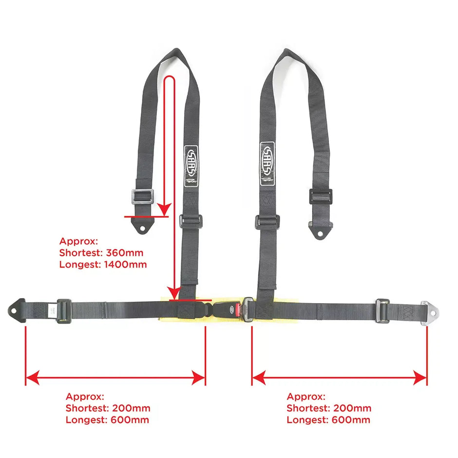 SAAS Harness 4 Point Black EC-R16 2