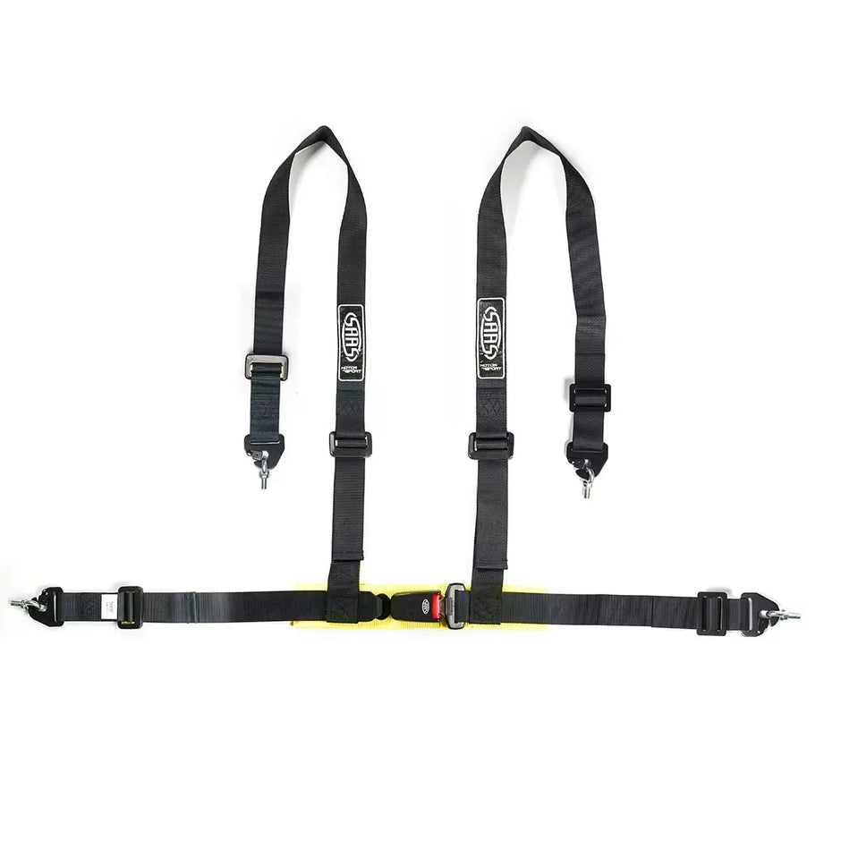 SAAS Harness 4 Point Black ECE-R16 Compliant 2" Snap Hook Clip S4102R16S - view 1