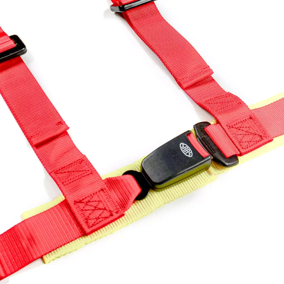 SAAS Harness 4 Point Red ECE-R16 Compliant 2