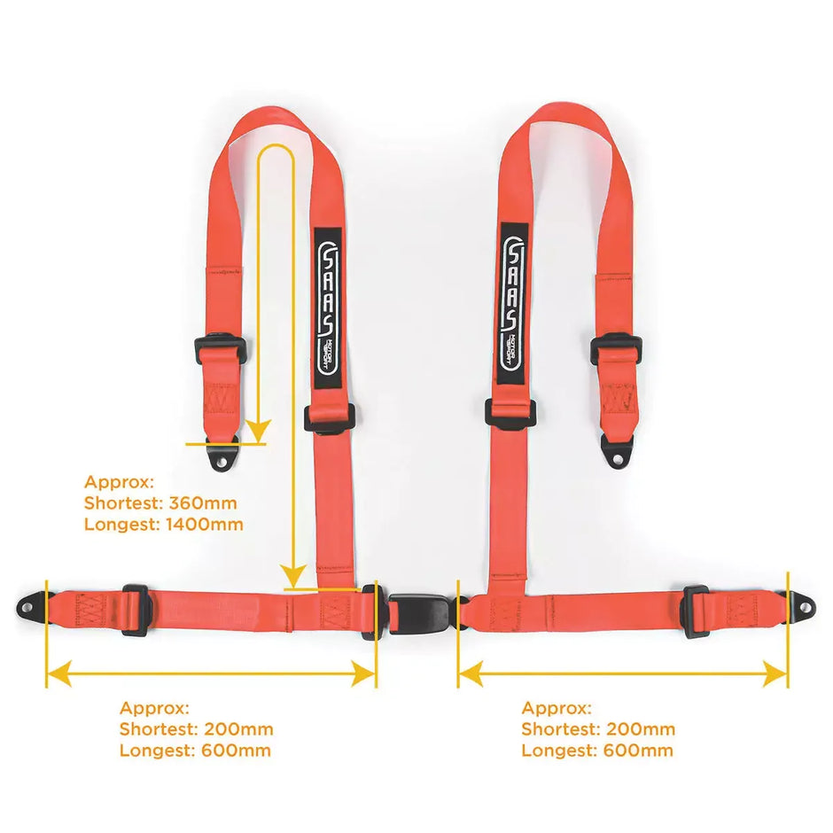 SAAS Harness 4 Point Red EC-R16 2